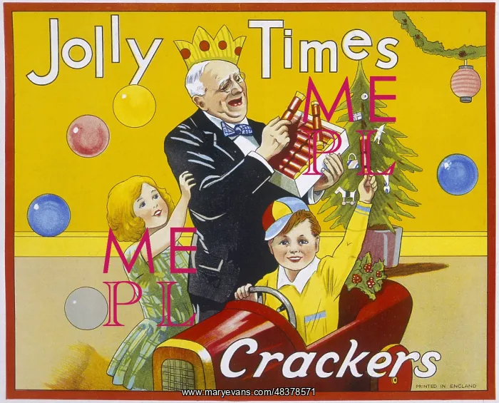 : Christmas Cracker box label : Christmas Cracker box label