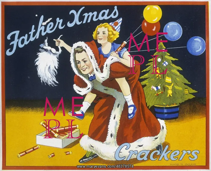 : Christmas Cracker box label : Christmas Cracker box label