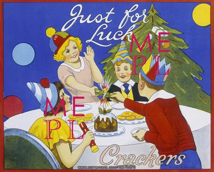: Christmas cracker box label : Christmas cracker box label