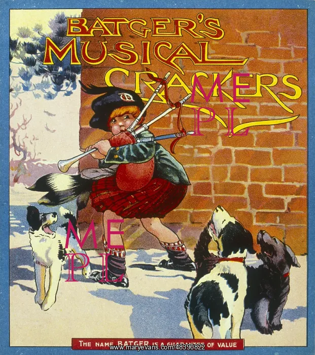 : Christmas Cracker box label : Christmas Cracker box label
