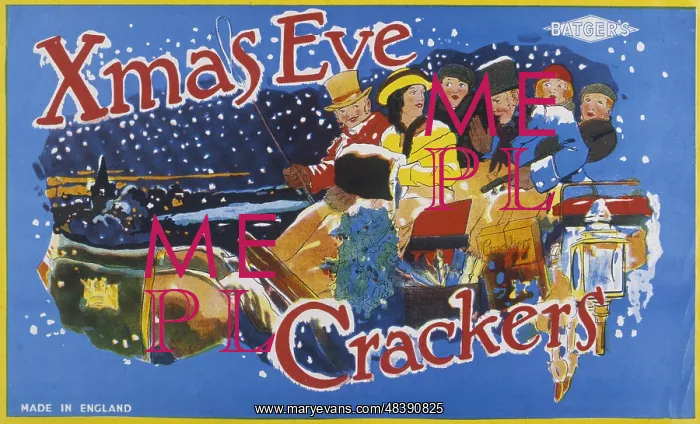 : Christmas Cracker box label : Christmas Cracker box label