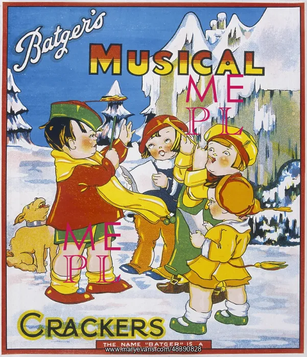 : Christmas Cracker box label : Christmas Cracker box label