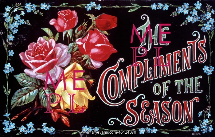  : Christmas display sign, The Compliments of the Season