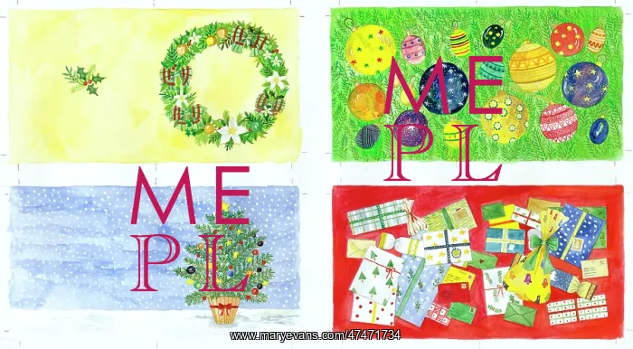 : Christmas gift tags - a: Christmas Wreath; b: Tree Baubles e : Christmas gift tags - a: Christmas Wreath; b: Tree Baubles e