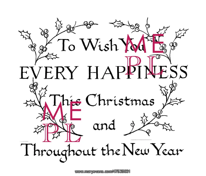 : Christmas Greeting with holly : Christmas Greeting with holly