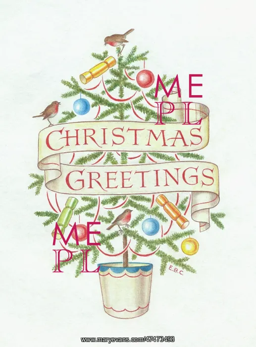 : Christmas Greetings on banner : Christmas Greetings on banner