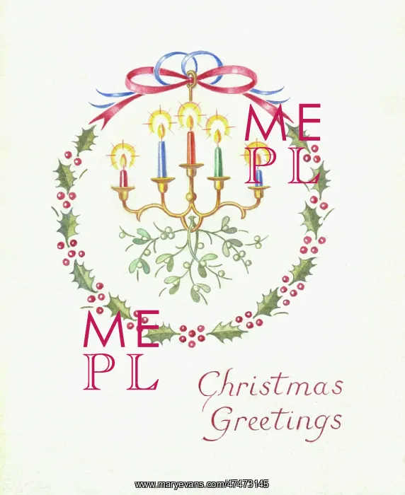  : Christmas Greetings with wreath