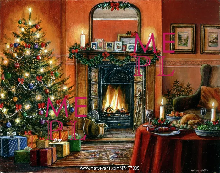 : Christmas Hearth ? tree, presents, candles etc : Christmas Hearth ? tree, presents, candles etc