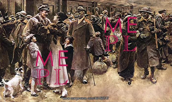 : Christmas Leave by A. C. Michael, WW1 : Christmas Leave by A. C. Michael, WW1