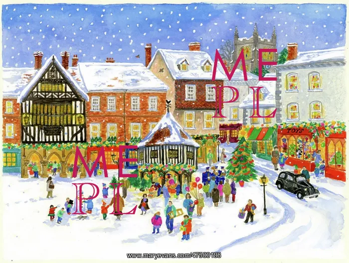 : Christmas Market Place scene : Christmas Market Place scene