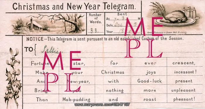 : Christmas and New Year telegram : Christmas and New Year telegram