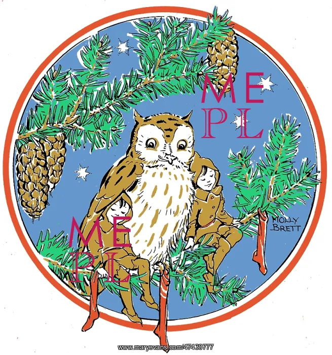 : Christmas owl by Molly Brett : Christmas owl by Molly Brett