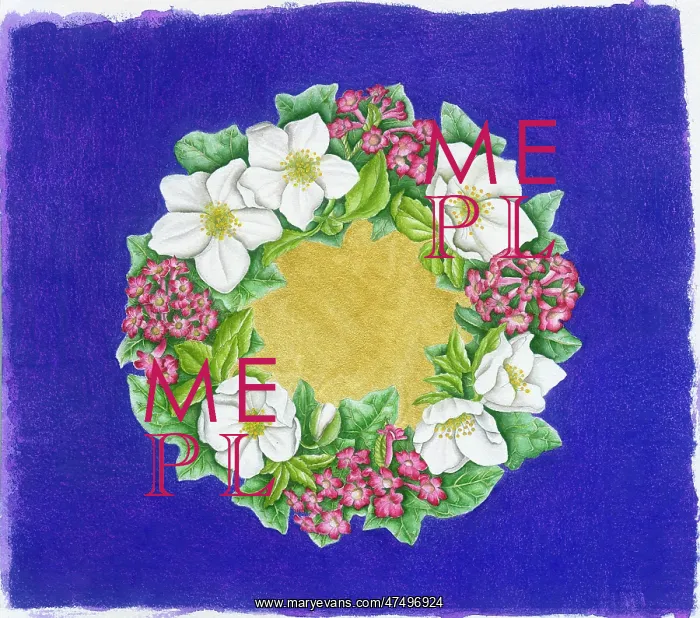 : Christmas Rose Wreath : Christmas Rose Wreath