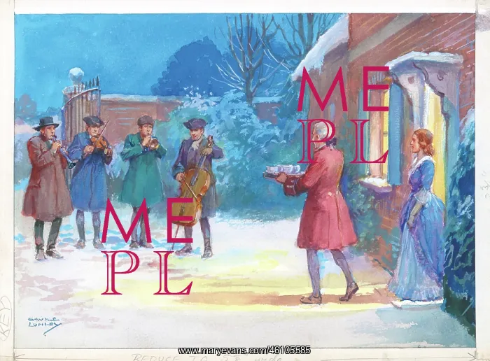 : Christmas scene - Carol Singers : Christmas scene - Carol Singers