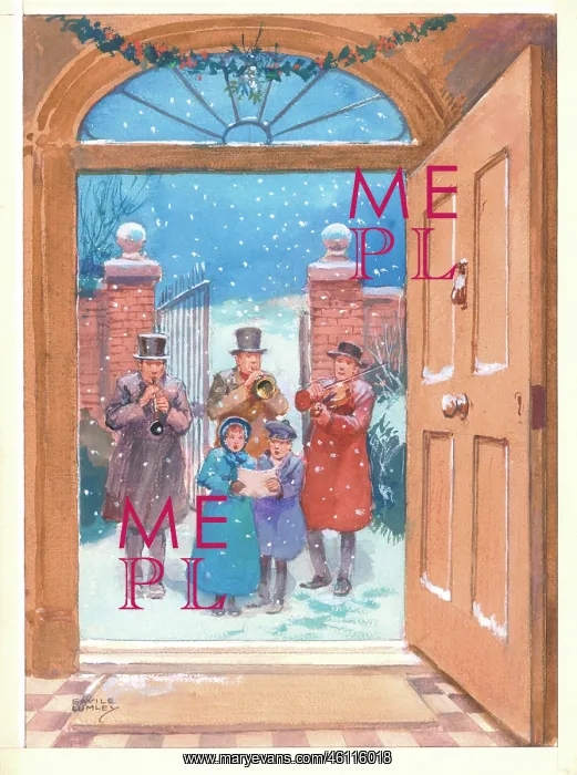 : Christmas scene - Carol Singers : Christmas scene - Carol Singers