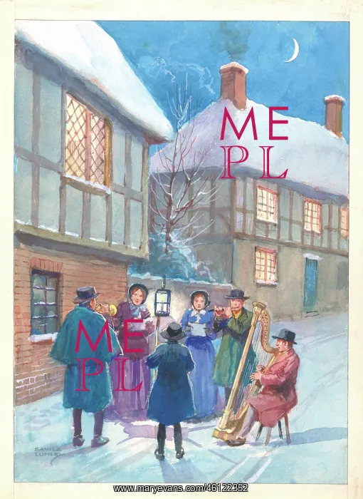 : Christmas scene - Carol Singers : Christmas scene - Carol Singers