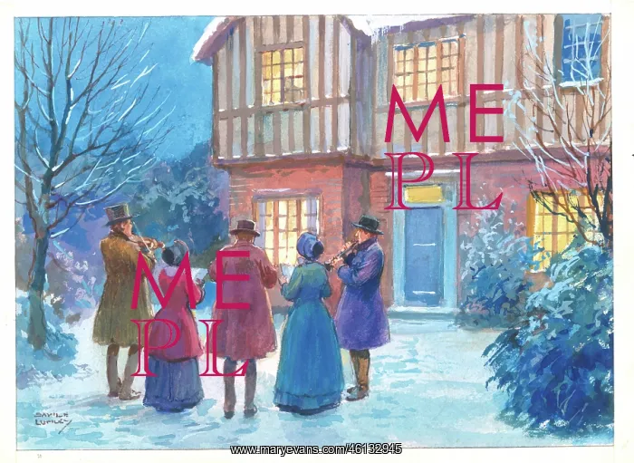 : Christmas scene - Carol Singers : Christmas scene - Carol Singers