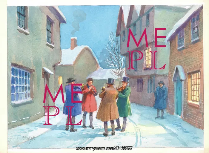 : Christmas scene - Carol Singers : Christmas scene - Carol Singers