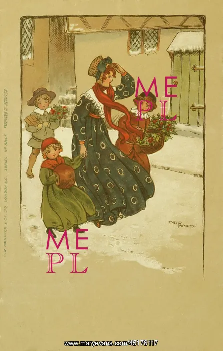 : Christmas scene by Ethel Parkinson : Christmas scene by Ethel Parkinson