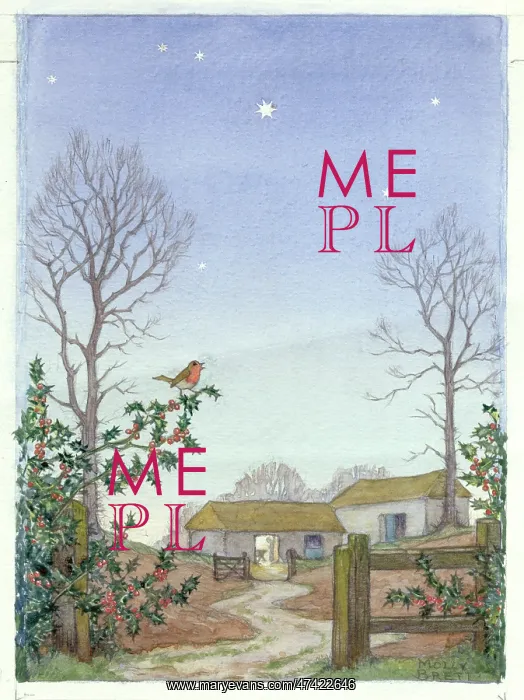 : Christmas scene by Molly Brett : Christmas scene by Molly Brett