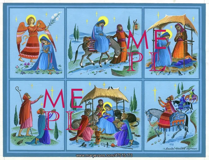 : Six Christmas scenes - Nativity, shepherds etc : Six Christmas scenes - Nativity, shepherds etc