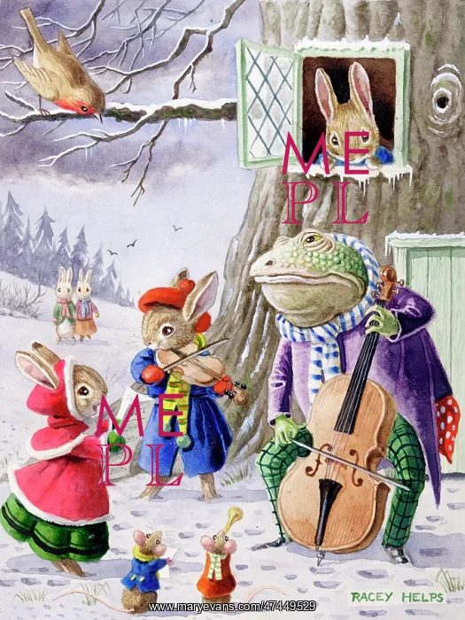 : Christmas Serenade with toad and rabbits : Christmas Serenade with toad and rabbits