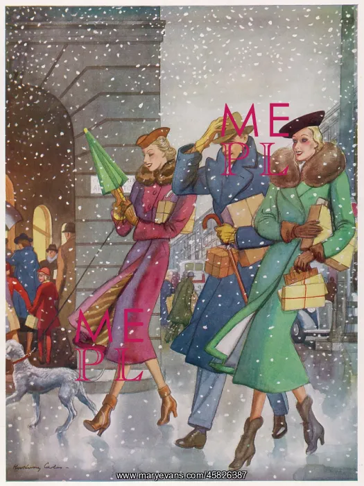 : Christmas shopping 1938 : Christmas shopping 1938