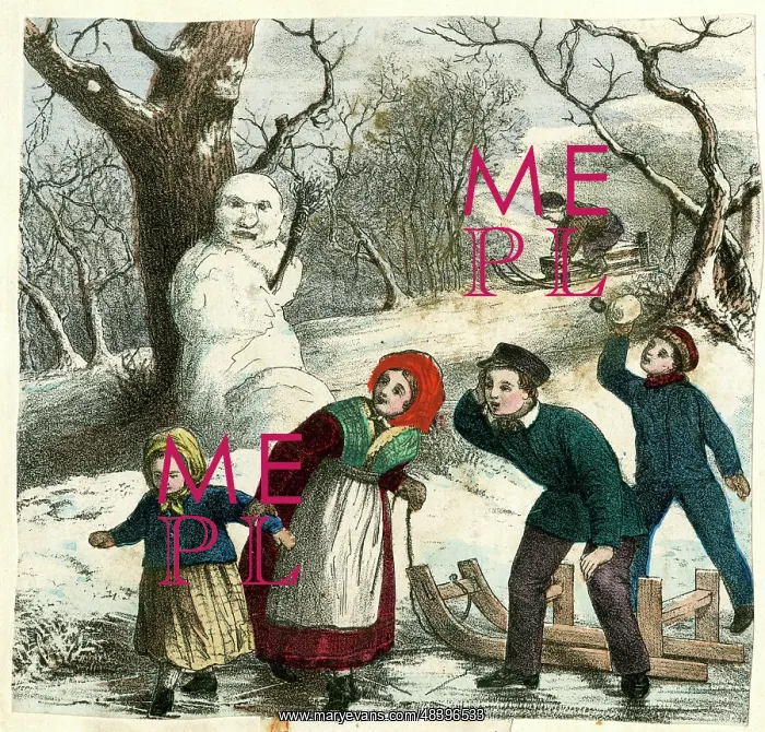  : Christmas snow scene