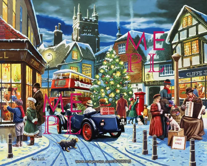: Christmas street scene : Christmas street scene