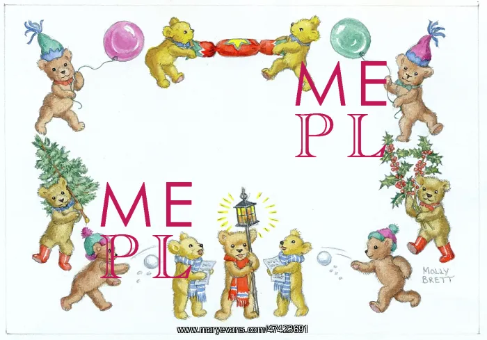 : Christmas Teddies by Molly Brett : Christmas Teddies by Molly Brett