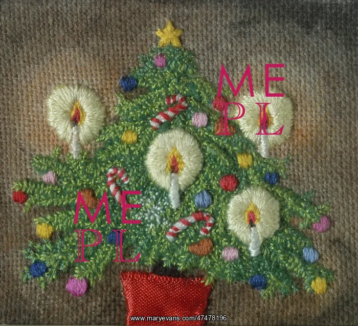 : Christmas Tree ' with candles & star on top : Christmas Tree ' with candles & star on top