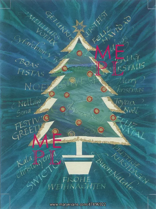 : Christmas Tree with Christmas wishes : Christmas Tree with Christmas wishes
