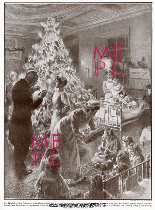 : Christmas tree at Cromwell House 1908 : Christmas tree at Cromwell House 1908