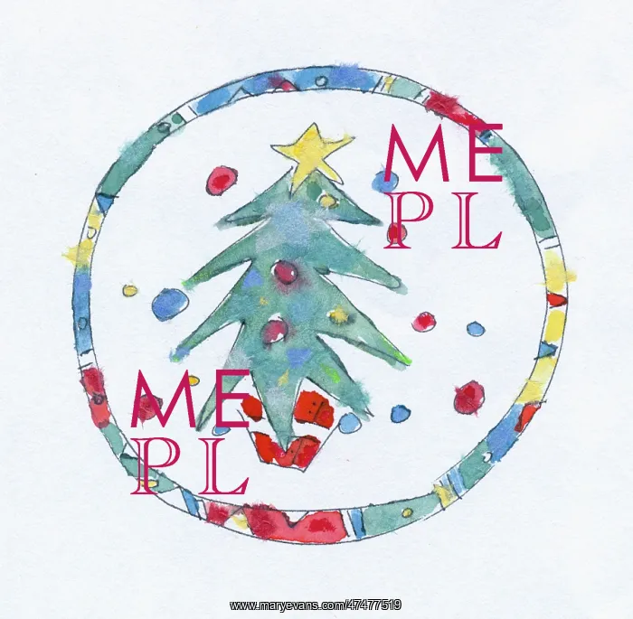  : Christmas Tree - in a decorative circle