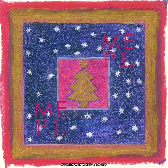 : Christmas tree with starry background : Christmas tree with starry background