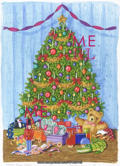 : Christmas Tree with toys underneath : Christmas Tree with toys underneath