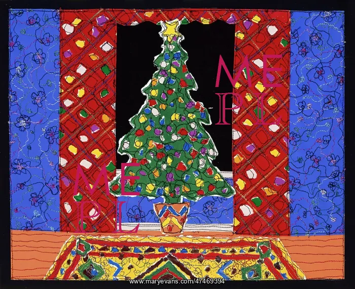  : Christmas Tree ? in front of window