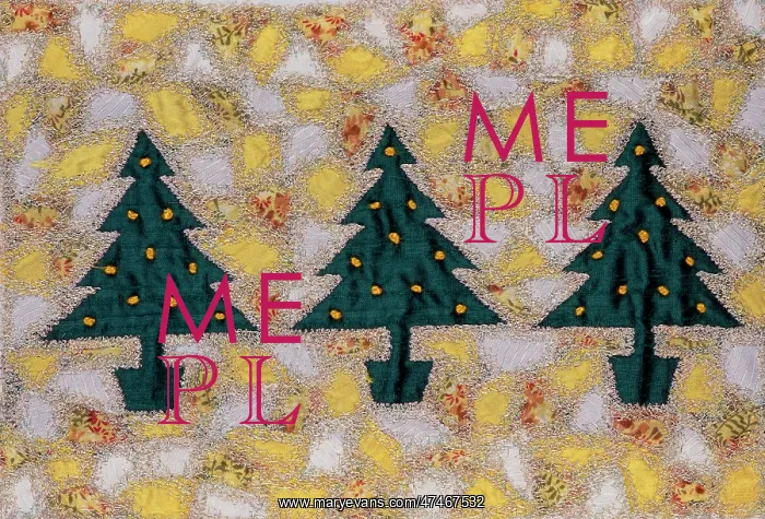  : Three Christmas Trees ? embroidery