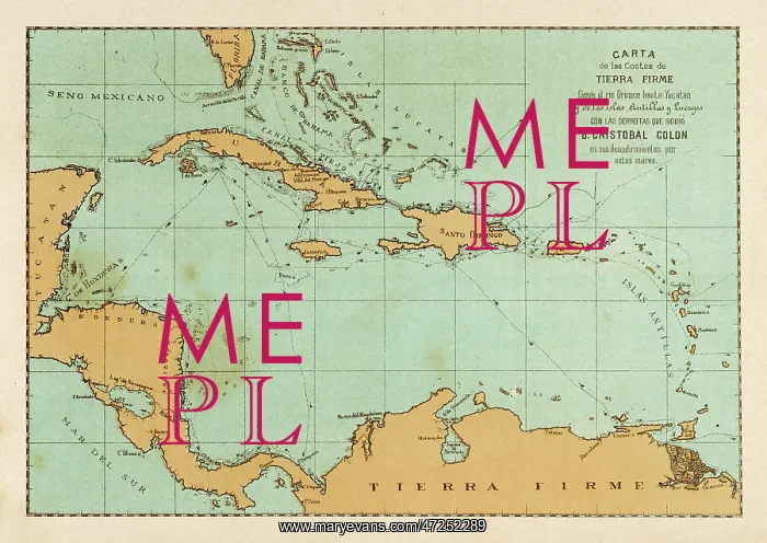 : Christopher Columbus - Caribbean Map : Christopher Columbus - Caribbean Map