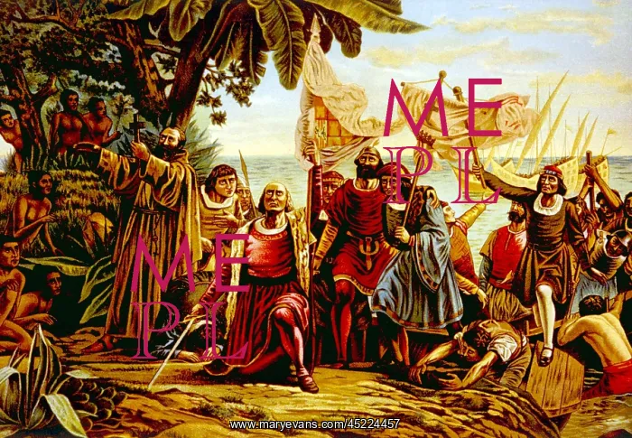 : Christopher Columbus landing on the island ? : Christopher Columbus landing on the island ?
