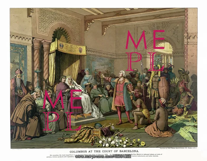 : Christopher Columbus standing before the King : Christopher Columbus standing before the King
