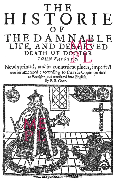 : Christopher Marlowe's Faustus, Title Page, 1636 : Christopher Marlowe's Faustus, Title Page, 1636