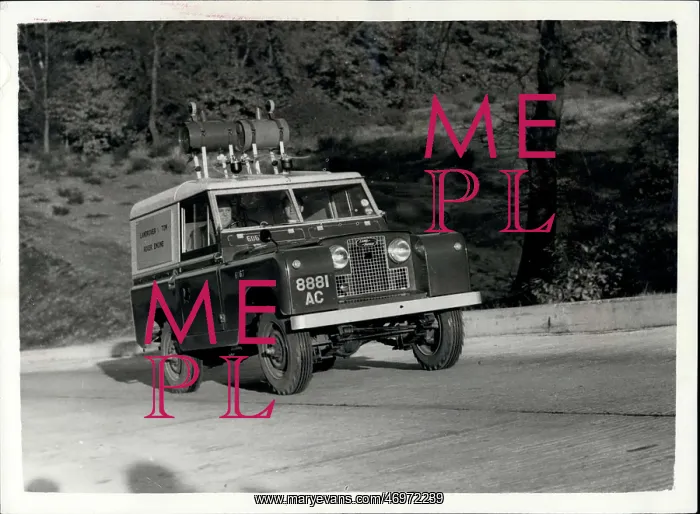 : Christopher Soames drives multi-fuel Land Rover, Chertsey : Christopher Soames drives multi-fuel Land Rover, Chertsey