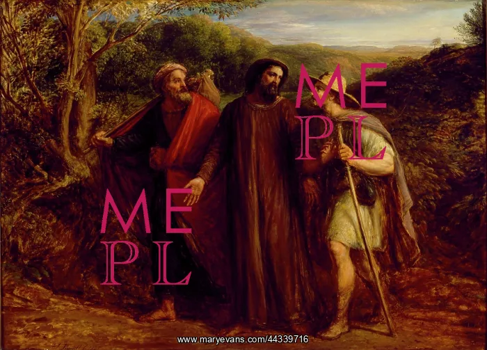 : Christ's Appearance to Two Disciples journeying to Emmaus : Christ's Appearance to Two Disciples journeying to Emmaus