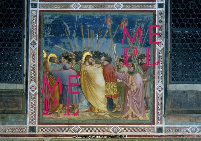 : Christ's Capture (detail), by Giotto : Christ's Capture (detail), by Giotto