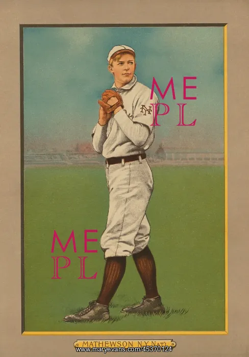 : Christy Mathewson, 1911 baseball card published : Christy Mathewson, 1911 baseball card published