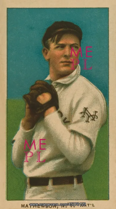 : Christy Mathewson, 1911 baseball card published : Christy Mathewson, 1911 baseball card published