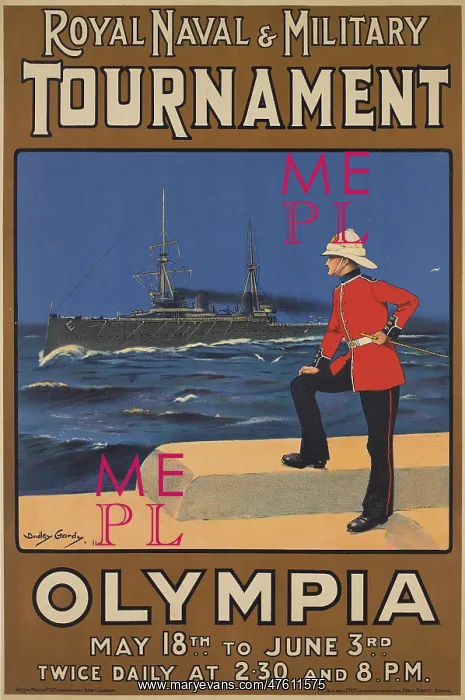 : Chromolithograph poster - British Military : Chromolithograph poster - British Military