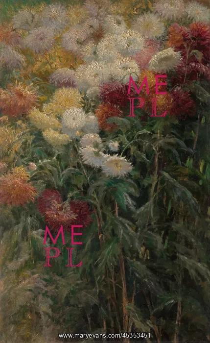 : Chrysanthemums in the Garden, by Gustave Caillebotte : Chrysanthemums in the Garden, by Gustave Caillebotte