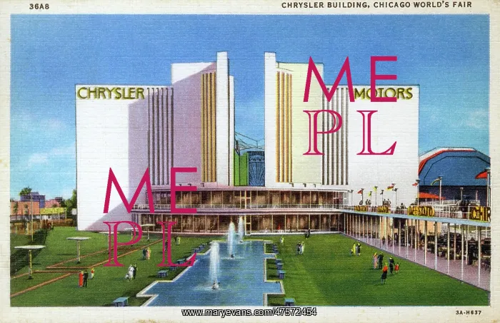 : The Chrysler Building at the Chicago World's Fair) : The Chrysler Building at the Chicago World's Fair)
